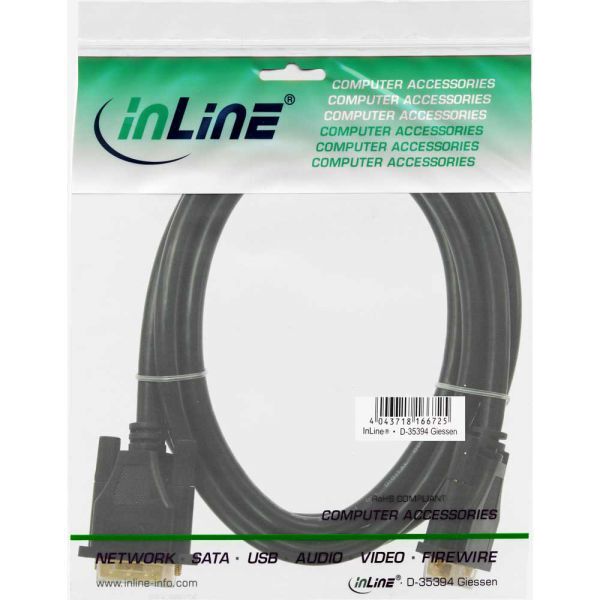 Kabel InLine DVI-D - DVI-D 10m czarny (17779P)