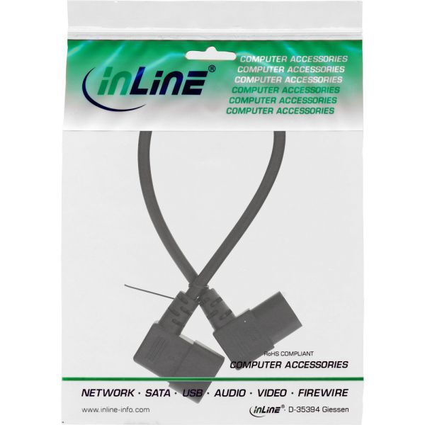 Kabel zasilający InLine C13 - C14 czarny (16605A)