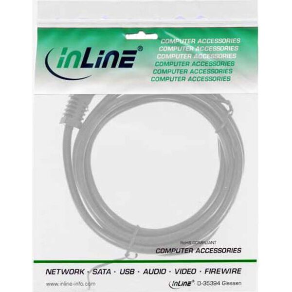 Kabel zasilający InLine Typ F kątowy - IEC connector (16652B)