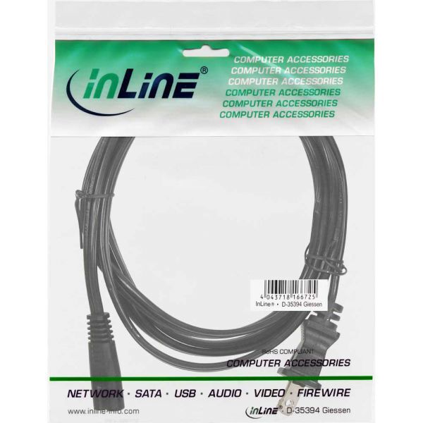 Kabel zasilający InLine mains Plug USA - Euro 8 socket 1.8m (16654U)