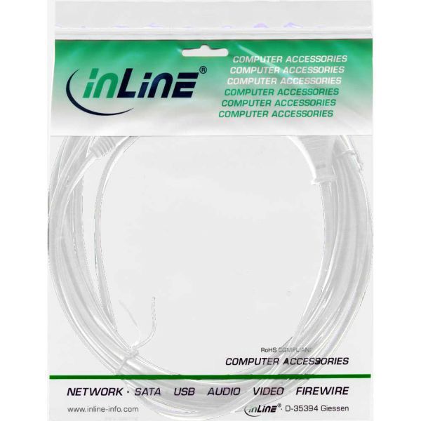 Kabel zasilający InLine Euro 8 Plug biały 1.5m (16654W)