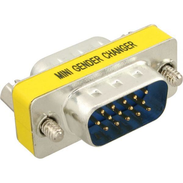 Adapter AV InLine D-Sub (SVGA) - D-Sub (SVGA) żółty (37714)