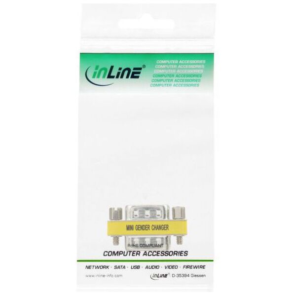 Adapter AV InLine D-Sub (SVGA) - D-Sub (SVGA) żółty (37714)