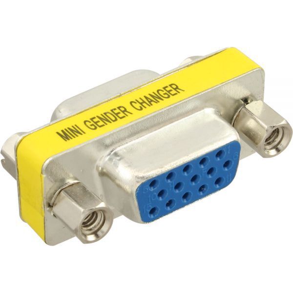 Adapter AV InLine D-Sub (VGA) - D-Sub (VGA) żółty (37724)