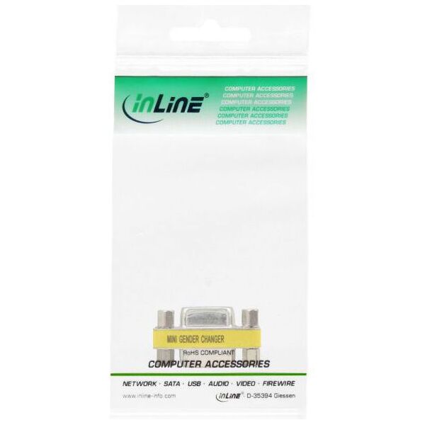 Adapter AV InLine D-Sub (VGA) - D-Sub (VGA) żółty (37724)