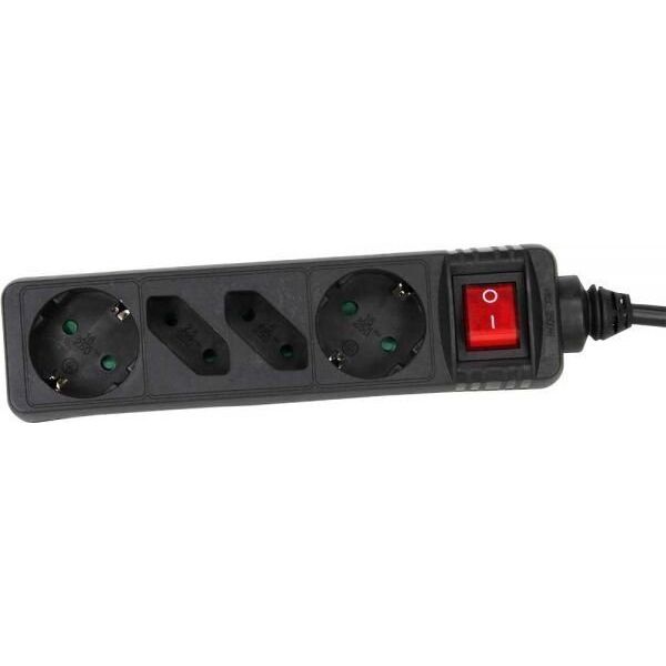 Listwa zasilająca InLine 4 gniazda 5 m czarna (16445S)