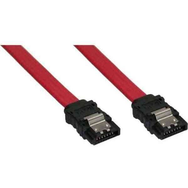 InLine SATA - SATA, 0.15m, Czerwony (27701V)