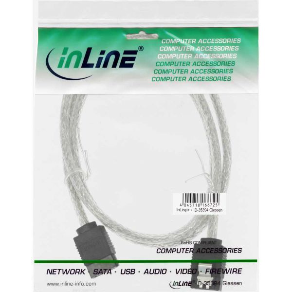 InLine SATA - SATA, 0.5m, Szary (27305R)