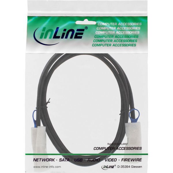 InLine SFF 8088 - SFF 8088, 2m, Czarny (27623C)