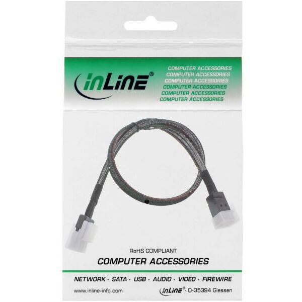 InLine SFF 8087 - SFF 8643, 0.5m, Szary (27628A)