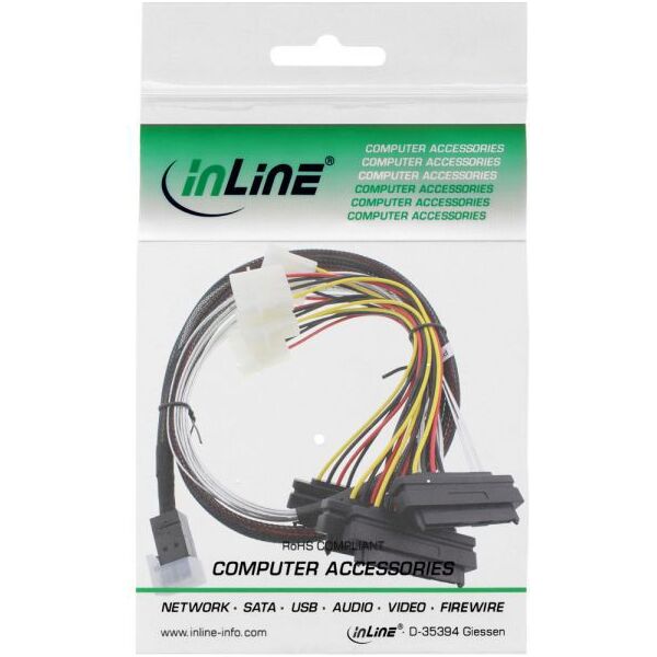InLine SFF 8482 - SFF-8643, 1m, Wielokolorowy (27632B)
