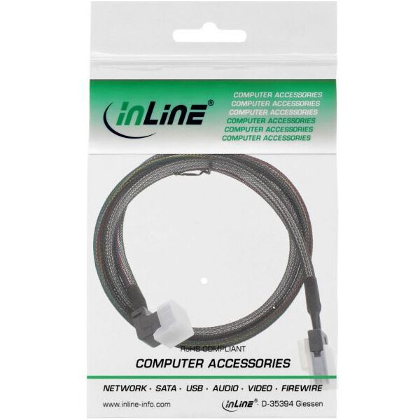 InLine SFF 8087 - SFF 8643, 1m, Szary (27629B)