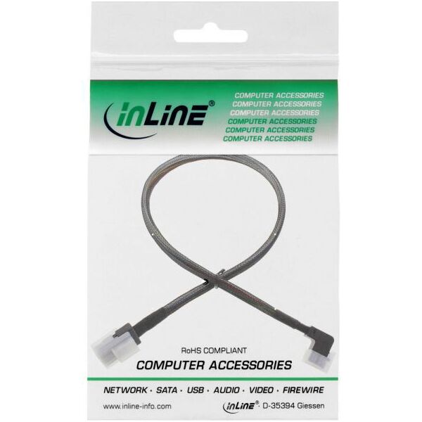 InLine SFF 8087 - SFF 8643, 0.5m, Szary (27629A)