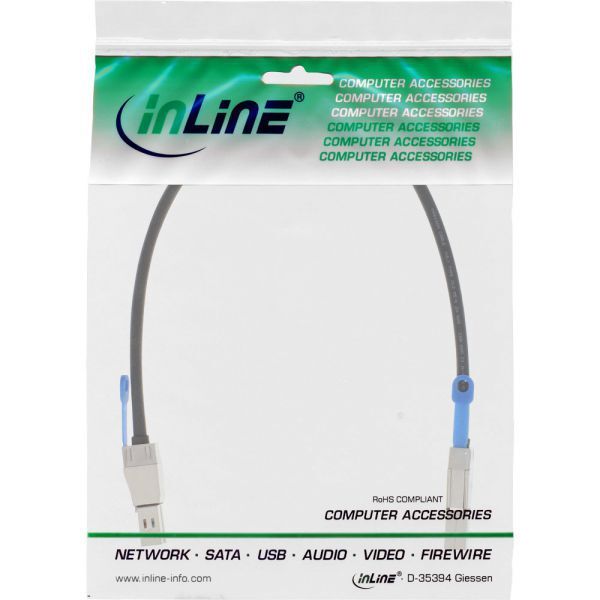 InLine SFF 8644 - SFF 8644, 0.5m, Czarny (27638A)
