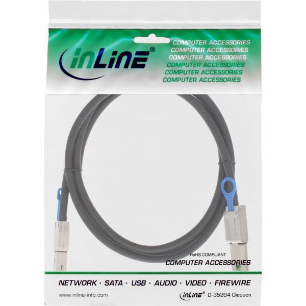 InLine SFF 8644 - SFF 8088, 2m, Czarny (27639C)