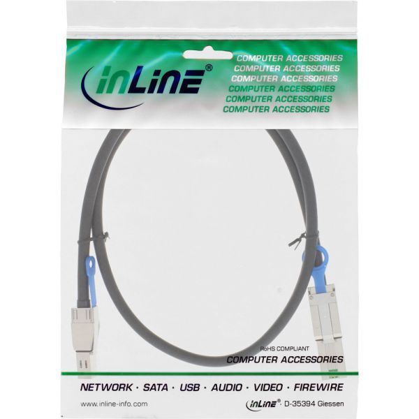 InLine SFF 8644 - SFF 8088, 1m, Czarny (27639B)