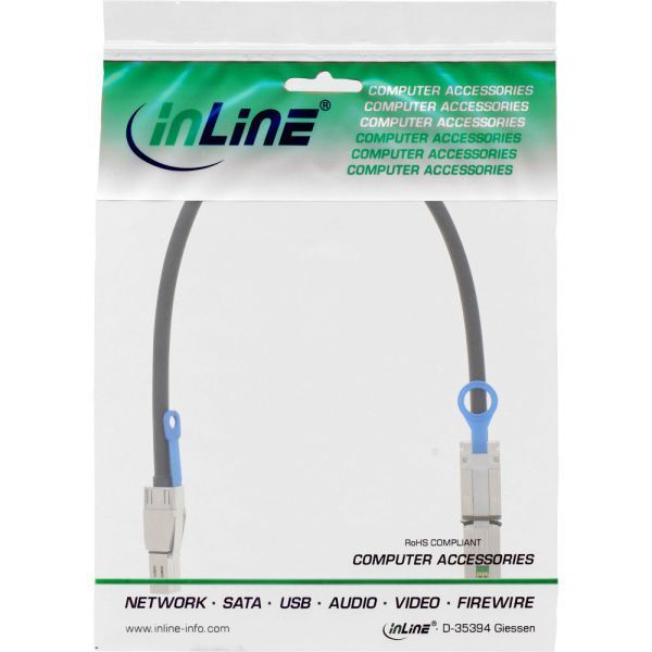 InLine SFF 8644 - SFF 8088, 0.5m, Czarny (27639A)