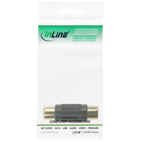 Adapter AV InLine RCA (Cinch) - RCA (Cinch) czarny (99315)