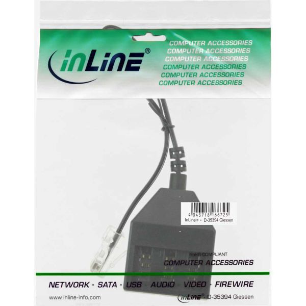 InLine Kabel adapter RJ45 męski do TAE NFN żeński, 0.2m (69942)