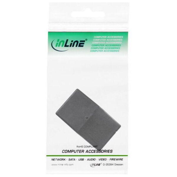 InLine Adapter RJ12 żeński/żeński, 6P6C, czarny (69999)