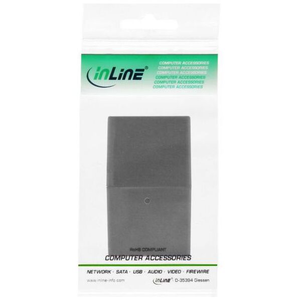 InLine Adapter RJ10 żeński/żeński, 4P4C, czarny (69999E)