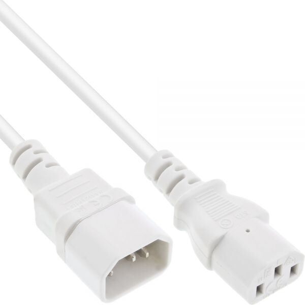 Kabel zasilający InLine 3pin IEC M/F 1m (16631W)