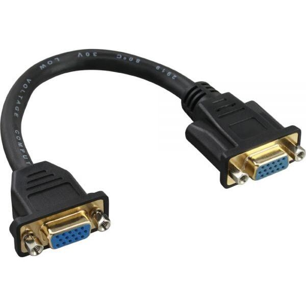 Adapter AV InLine D-Sub (VGA) - D-Sub (VGA) czarny (17302G)