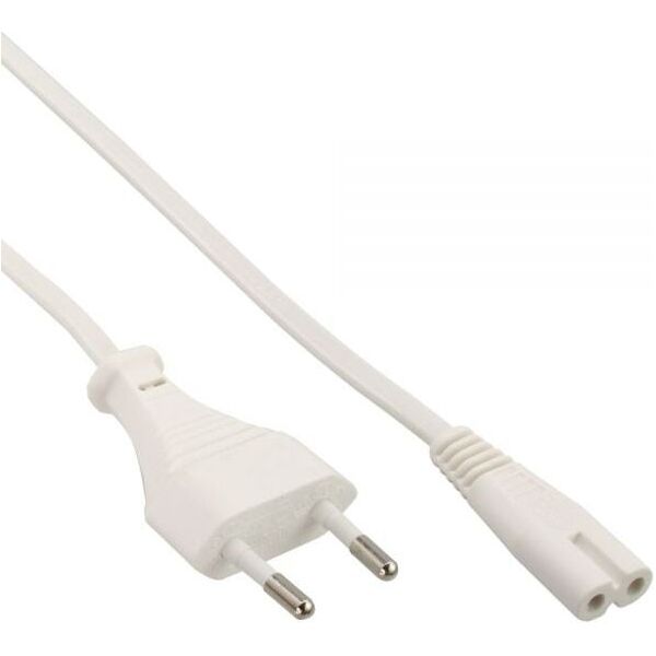 Kabel zasilający InLine Euro 8 Plug biały 1.5m (16654W)