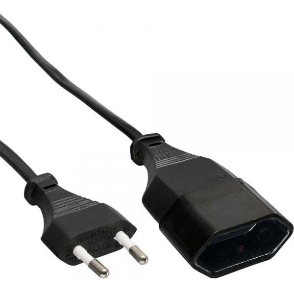 InLine Euro Typ C Plug Power przedłużacz męski - żeński (16685S)