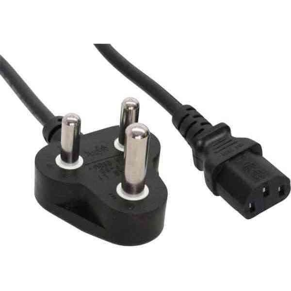 Kabel zasilający InLine Typ D Południowa Afryka RPA 5A - IEC connector 1.8m (16652R)