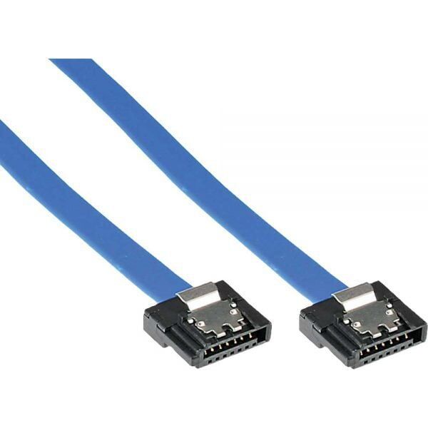 InLine SATA - SATA, 0.5m, Niebieski (27705K)
