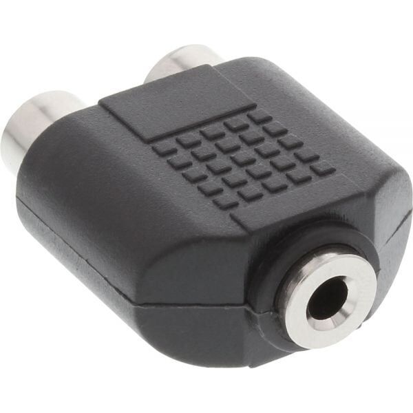 Adapter AV InLine Jack 3.5mm - RCA (Cinch) x2 czarny (99338)