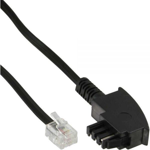InLine Patchcord TAE-F - RJ11 6P4C męski - męski 3m (18913)