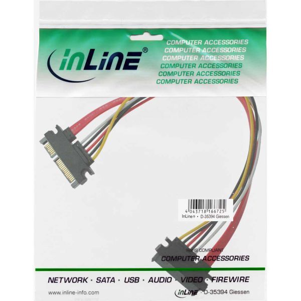 InLine SATA 22-pin - SATA 22-pin, 0.3m, Wielokolorowy (29652A)