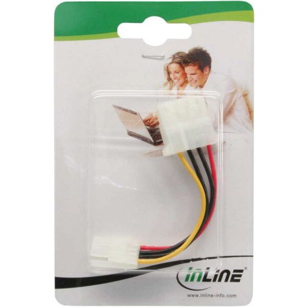 InLine Molex - 4-pin Floppy, 0.06m, Wielokolorowy (26622A)