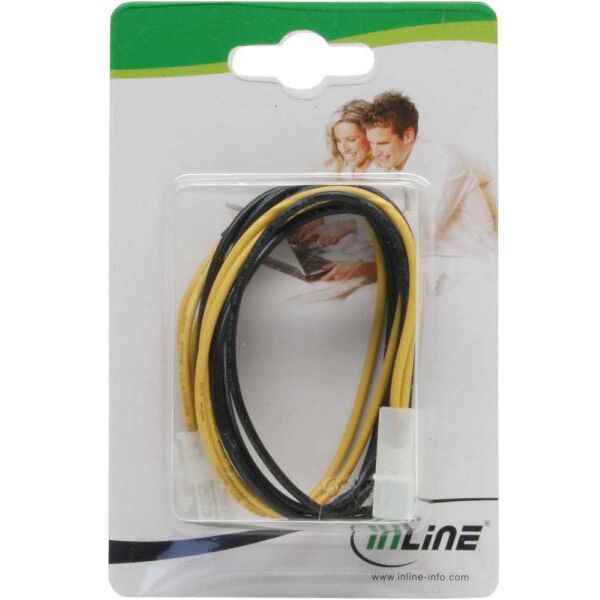 InLine Molex - ATX/EPS 8-pin, 0.3m, Żółty (26630)