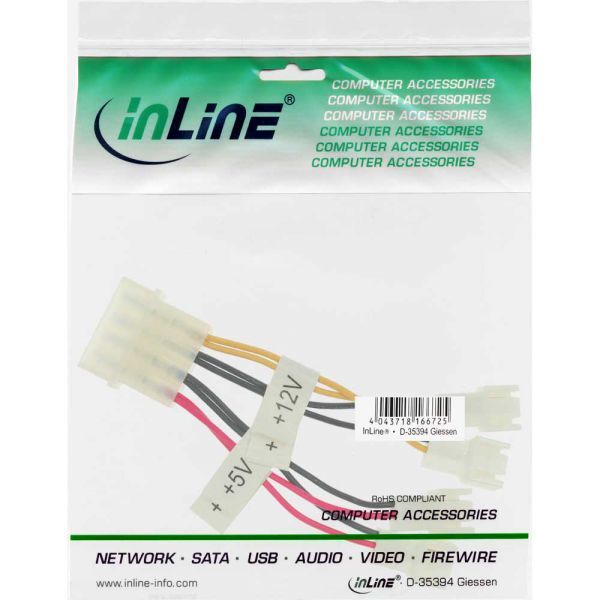 InLine Molex - 3-pin x4, Wielokolorowy (33005B)