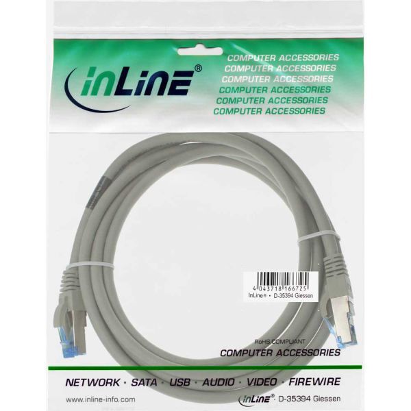 InLine Patchcord S/FTP, PiMF, Cat.6A, halogen free, 500MHz, 20m (76820)