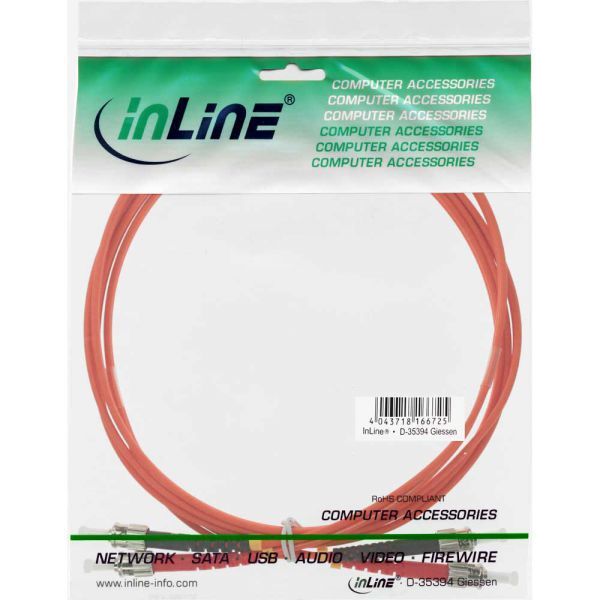 InLine Patchcord światłowodowy ST/ST, 50/125µm, OM2 2m (81502)