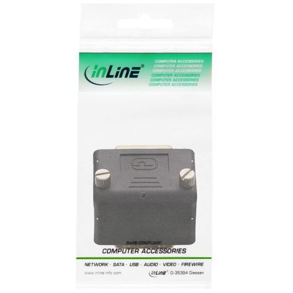 Adapter AV InLine DVI-I - DVI-I czarny (17781W)