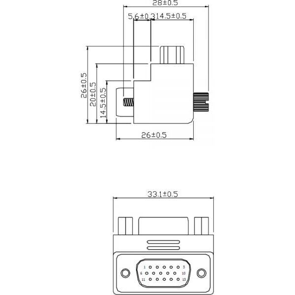 Adapter AV InLine D-Sub (VGA) - D-Sub (VGA) czarny (37248I)