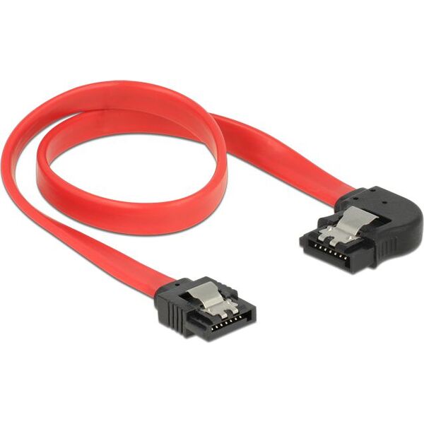 Delock SATA - SATA, 0.3m, Czerwony (83963)