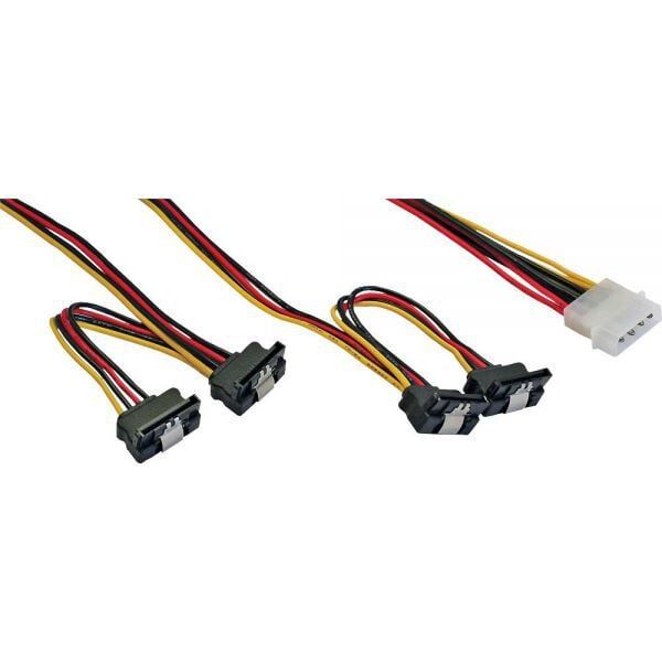 InLine Molex - SATA x4, 0.55m, Wielokolorowy (29672B)