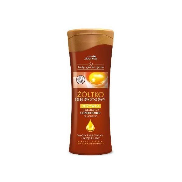 Joanna Tradycyjna Receptura Odżywka do włosów pielęgnująca Żółtko i Olej Rycynowy 300 ml
