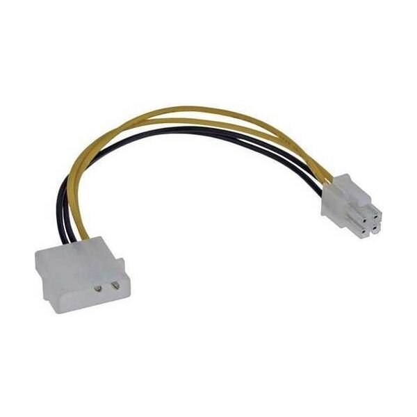 InLine Molex - ATX/EPS 4-pin, 0.2m, Żółty (26632)