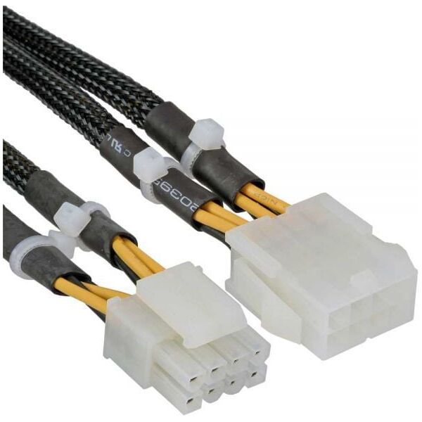 InLine ATX/EPS 8-pin - ATX/EPS 8-pin, 0.3m, Czarny (26630A)