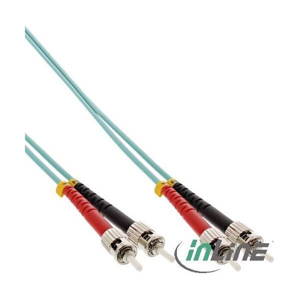 InLine Patchcord Światłowodowy ST/ST, 50/125µm, OM3, 3m (81503O)