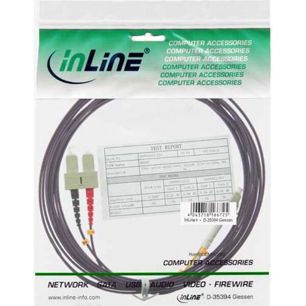 InLine Światłowód Duplex LC/SC 50/125µm OM4 7.5m (88647P)