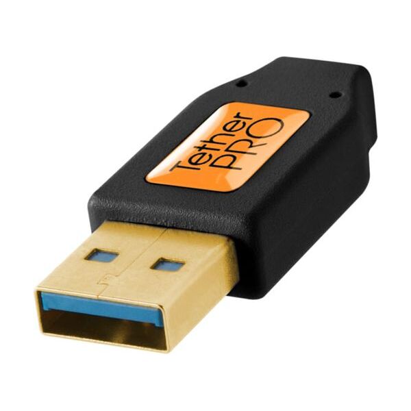 Tether Tools TPro USB 3.0 Micro-B Right Angle 4.6m/15' ORG (TET-CU61RT15-ORG)