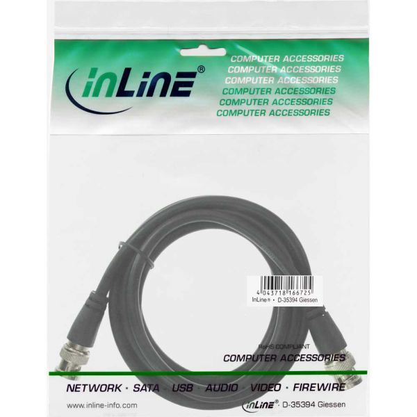 Kabel InLine BNC - BNC 2m czarny (10802)